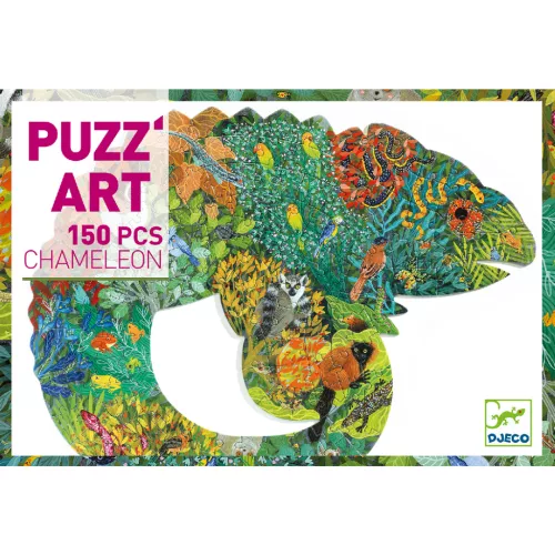 Djeco 7655 Művész puzzle - Kaméleon - Chameleon