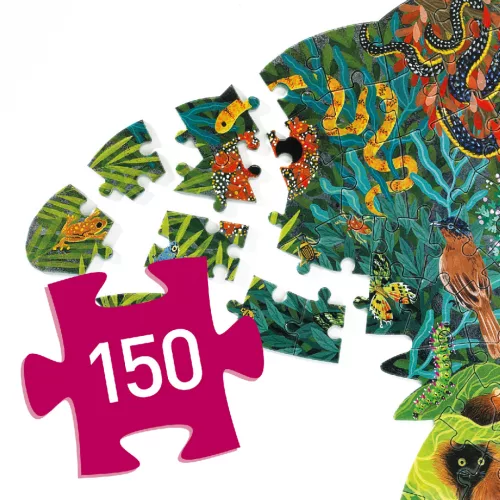 Djeco 7655 Művész puzzle - Kaméleon - Chameleon