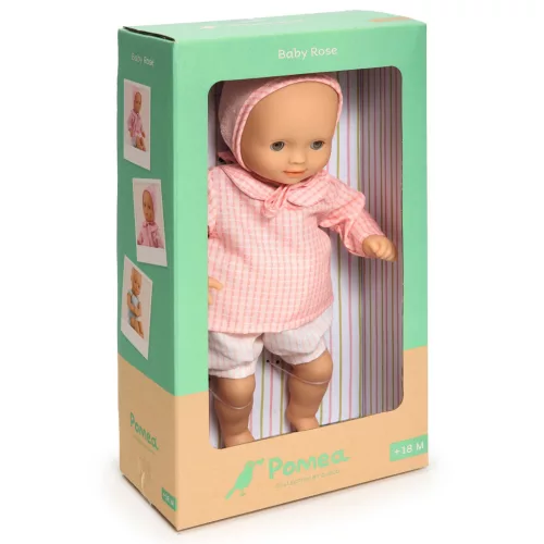 Djeco 7731 Játékbaba - Róza, barna szemű, 32 cm - Rose brown eyes