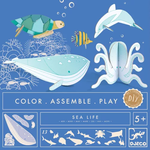 Djeco Készítsd magad! - Élet a tengerben 3D-ben - Sea life (DJ08002)