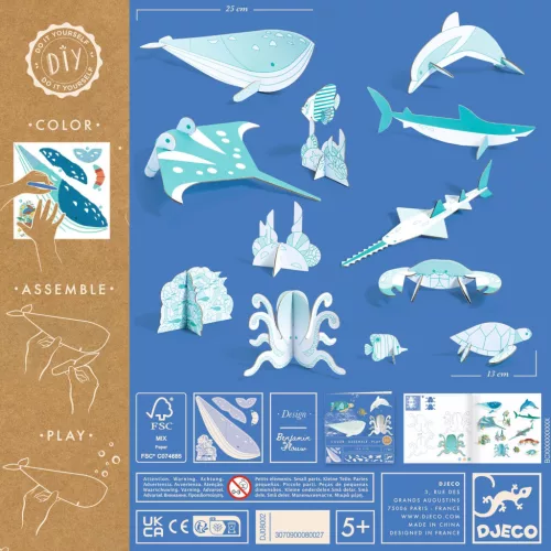 Djeco Készítsd magad! - Élet a tengerben 3D-ben - Sea life (DJ08002)