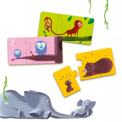 Djeco 8157 Párosító puzzle - Mama-baba - Mom and baby