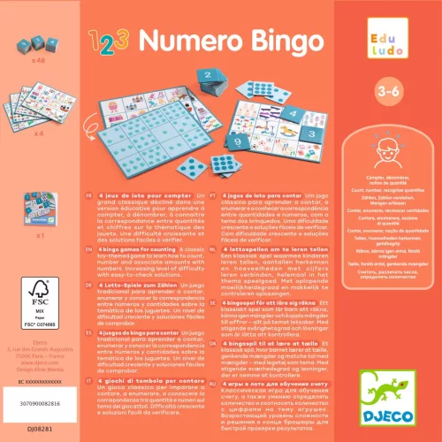 Djeco DJ08281 Fejlesztő játék - Számos bingó - Numero Bingo