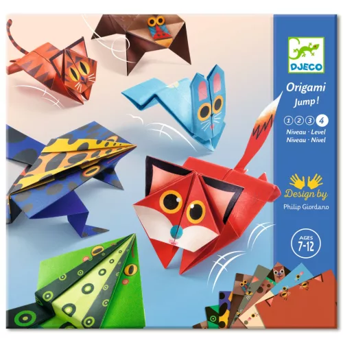 Djeco Origami - Ugró állatok - Jumping animals (DJ08702)