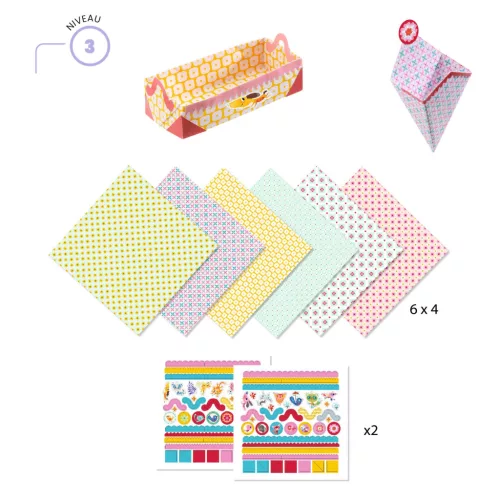 Djeco Origami - Doboz hajtogatás - Kirigami Small boxes (DJ08774)