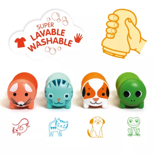 Djeco Bélyegzők kicsiknek - Kerti állatok - Stamps fort littles ones - Garden animals (DJ09009)