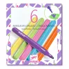 Djeco DJ09122 Filctoll készlet - 6 fedő szín, "80-as évek" - 6 opaque markers