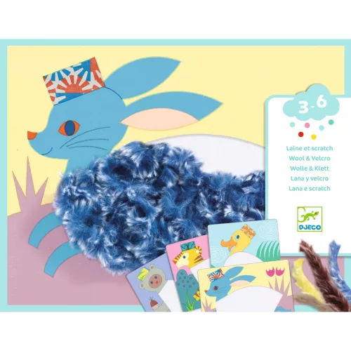 Kollázs műhely - Kalapos állatkák gyapjúval és tépőzárral - Wool and Velcro - With hats