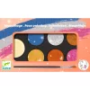 Djeco Arcfesték - 6 fémes szín - Palette 6 colours - Metallic (DJ09232)