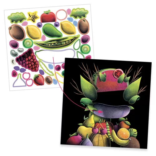 Djeco Művészeti műhely - Tavaszi zöldségek - Inspired by Giuseppe Arcimboldo - Spring Vegetables (DJ09370)