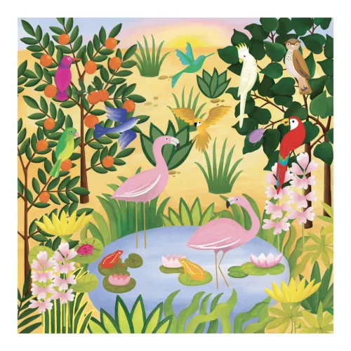 Djeco Művészeti műhely Egy pillanat az időben Kreatív satírozós matrica készlet Henri Rousseau stílusában (DJ09375)
