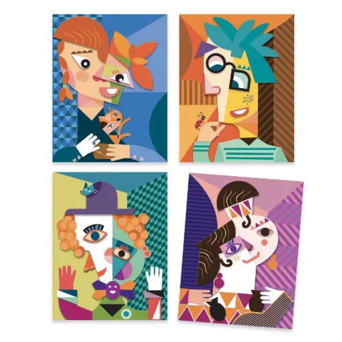 Djeco Művészeti műhely - Kockafejek - Inspired by Pablo Picasso - Square Heads (DJ09377)