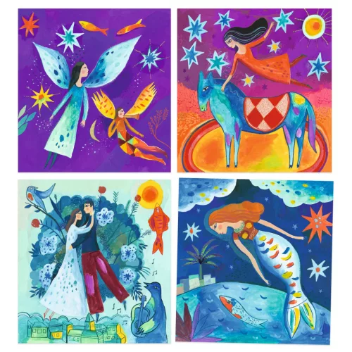 Djeco Művészeti műhely Álomban kreatív készlet Gwasz festő szett Marc Chagall stílusában (DJ09380)