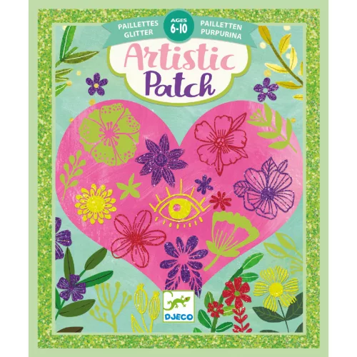 Djeco Artistic Patch - Csillámminta készítés - Virág szirmok - Collages - Petals (DJ09465)