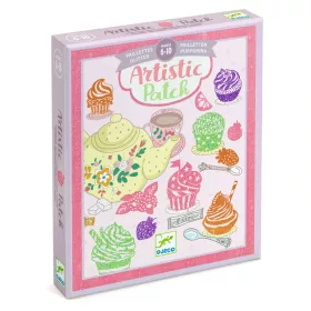   Djeco Artistic Patch - Csillámminta készítés - Édességek - Collages - Sweets (DJ09470)