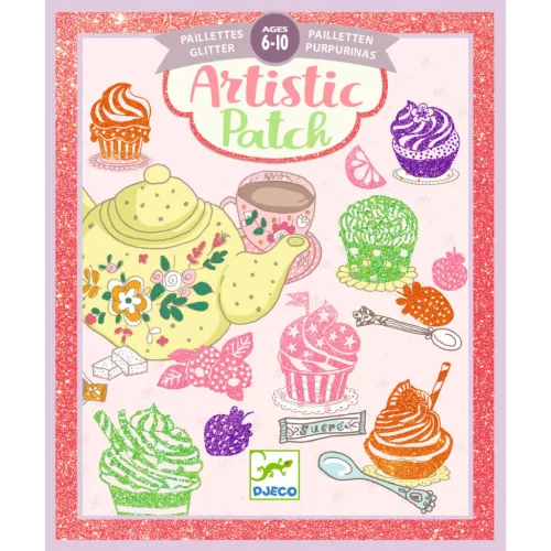 Djeco Artistic Patch - Csillámminta készítés - Édességek - Collages - Sweets (DJ09470)