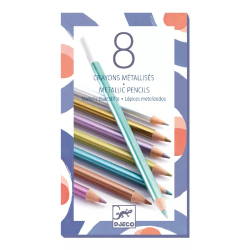 Színes ceruza készlet - 8 szín, metál - 8 metallic pencils