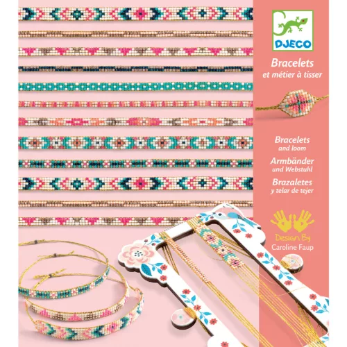 Djeco Ékszerkészítő készlet - Karkötők gyöngyszövéssel - Tiny beads (DJ09838)