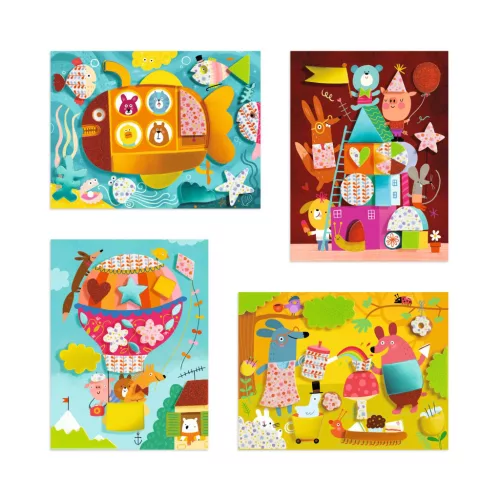 Kollázs műhely - Mozaikkép készítés kezdetei - Foam fun