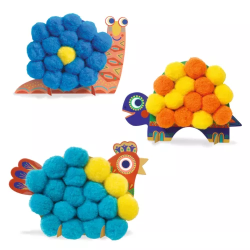 Pompom-kép készítés - Óriáspompomos állatok - Fluffy animals