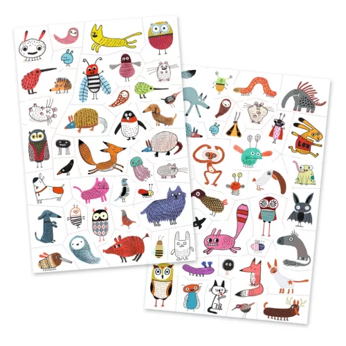 Djeco Tetováló matricák - Cukik és viccesek - Little critters (DJ09911)