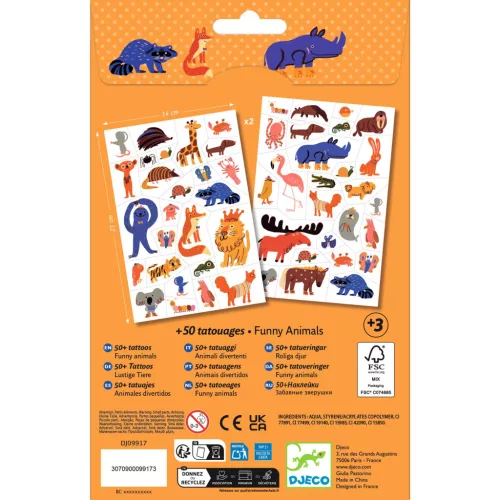 Tetováló matricák - Vicces állatok - Funny animals
