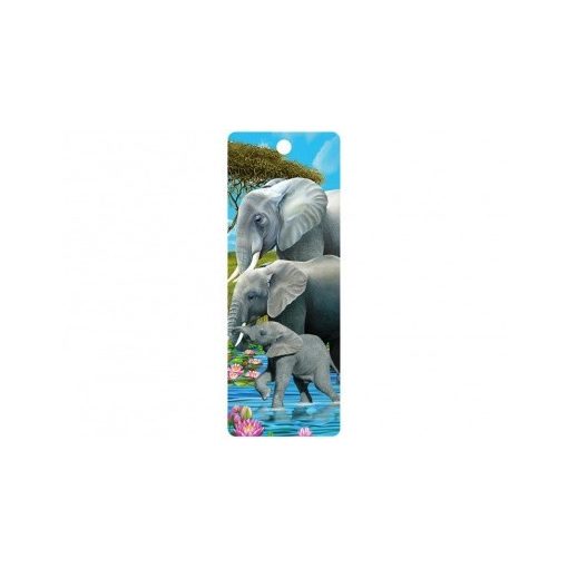 3D Könyvjelző - Elefántok