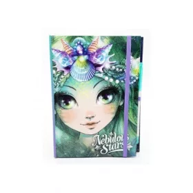 Vonalas jegyzetfüzet fehér tollal - zöld