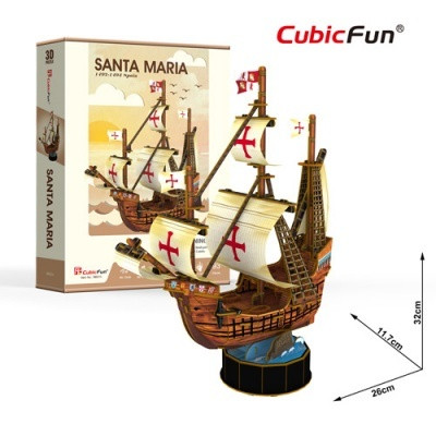 Cubic Fun 3D puzzle Santa Maria 93 darabos