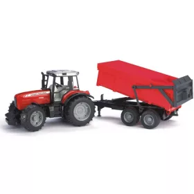   Bruder Massey Ferguson 7480 traktor billenős pótkocsival (02045)