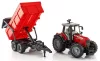 Bruder Massey Ferguson 7480 traktor billenős pótkocsival (02045)