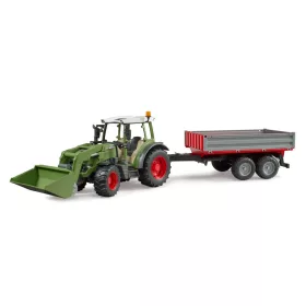   Bruder Fendt Vario 211 traktor homlokrakodóval és pótkocsival (02182)