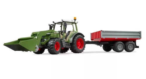 Bruder Fendt Vario 211 traktor homlokrakodóval és pótkocsival (02182)