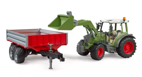Bruder Fendt Vario 211 traktor homlokrakodóval és pótkocsival (02182)