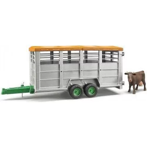 Bruder Állatszállító utánfutó 1 tehénnel (02227)