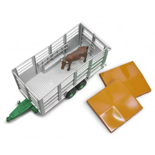 Bruder Állatszállító utánfutó 1 tehénnel (02227)