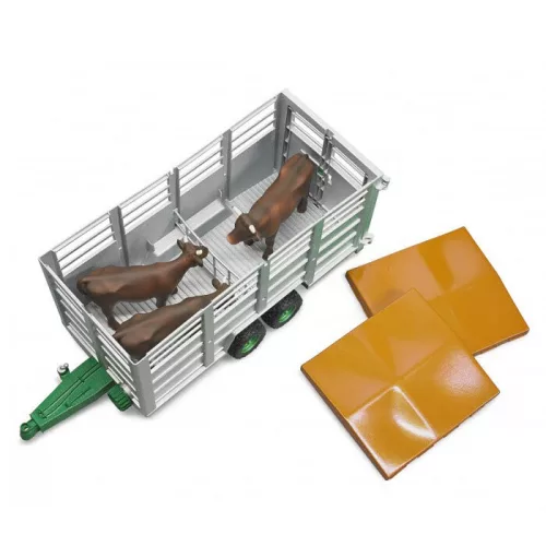 Bruder Állatszállító utánfutó 1 tehénnel (02227)