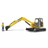 Bruder Cat Mini Excavator munkással (02466)