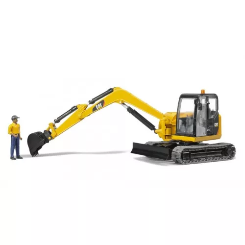 Bruder Cat Mini Excavator munkással (02466)