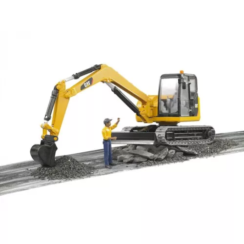 Bruder Cat Mini Excavator munkással (02466)