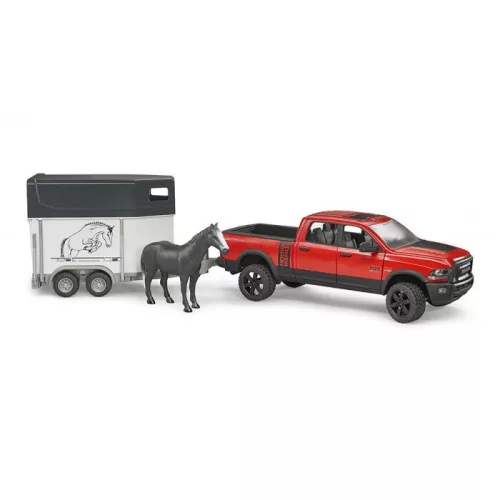 Bruder RAM 2500 Pickup Truck Power Wagon lószállitó utánfutóval (02501)