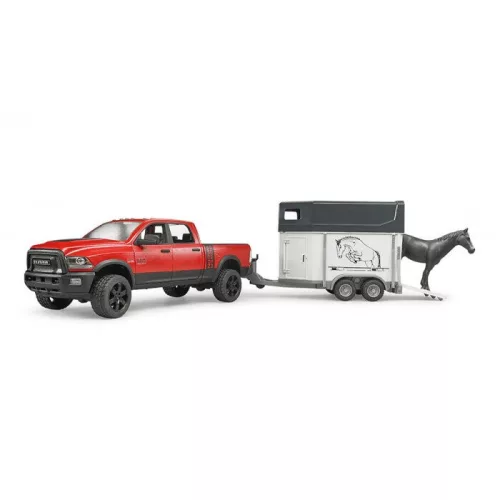 Bruder RAM 2500 Pickup Truck Power Wagon lószállitó utánfutóval (02501)