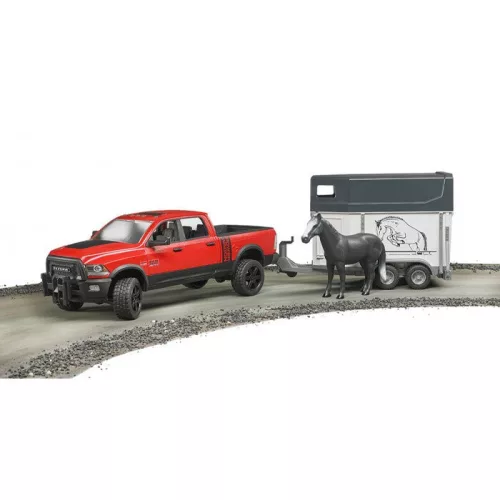 Bruder RAM 2500 Pickup Truck Power Wagon lószállitó utánfutóval (02501)