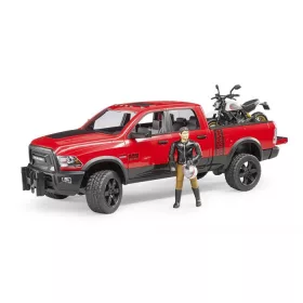   Bruder RAM 2500 Pick up Ducati motorral és motorossal (02502)