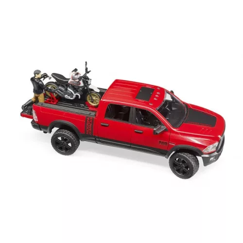 Bruder RAM 2500 Pick up Ducati motorral és motorossal (02502)