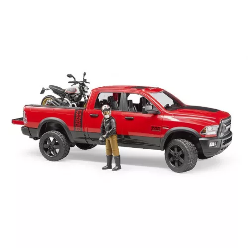 Bruder RAM 2500 Pick up Ducati motorral és motorossal (02502)