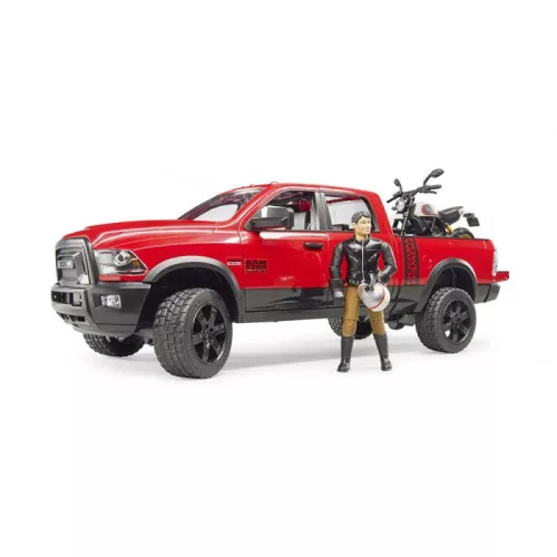Bruder RAM 2500 Pick up Ducati motorral és motorossal (02502)