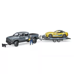   Bruder RAM 2500 Power Wagon autószállító utánfutóval (02504)