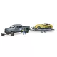 Bruder RAM 2500 Power Wagon autószállító utánfutóval (02504)