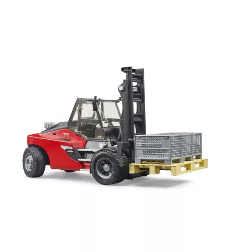 Bruder Linde HT160 targonca raklappal és 3 tárolóval (02513)